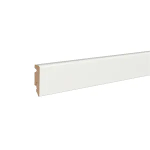 loh floors Fußleiste glatt weiß 58mm 9003