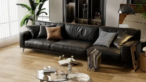 vivafloors Vinylboden Wohnzimmer 6840 Dekor - Raum-Perspektive