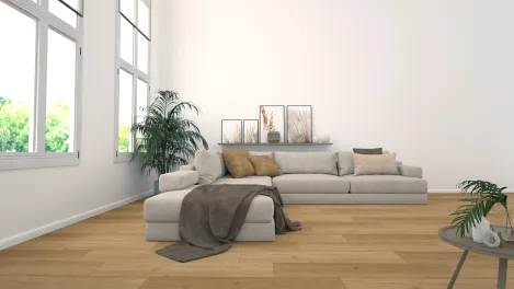 Vinyl- und Designboden zum Kleben für Wohnzimmer mit Copenhagen Dekor - Raum-Perspektive