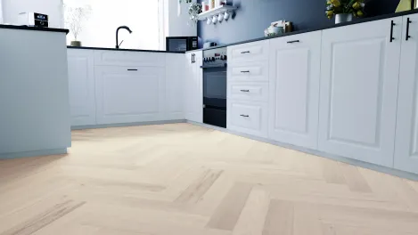 Raumbild Küche Pb - Lohfloors Victoria Eiche Fischgrät Parkettboden zum Klicken