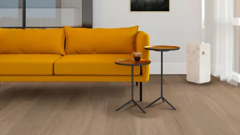 vivafloors Vinylboden für Wohnzimmer / Wohnraum mit Eiche 7840 Dekor - Raum-Perspektive
