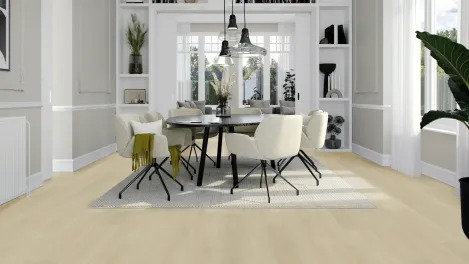 Raumbild Esszimmer – Vivafloors Eiche 8510 im Esszimmer für modernes Wohnen