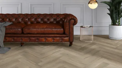 vivafloors Vinylboden für Wartezimmer mit Eiche 6810 Dekor - Raum-Perspektive