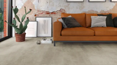 vivafloors Vinylboden für Wartezimmer mit Betonfliese 1750 Dekor - Raum-Perspektive