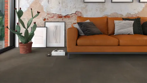 vivafloors Vinylboden für Wohnzimmer mit Fliese 1930 Dekor - Raum-Perspektive